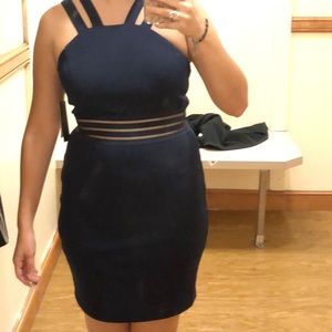 Blue evening dress